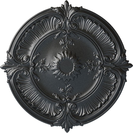 Ekena Millwork Attica Acanthus Leaf Ceiling Medallion (Fits Canopies up to 3 1/4"), 30 1/8"OD x 1 1/2"P, Pewter CM30ATPES